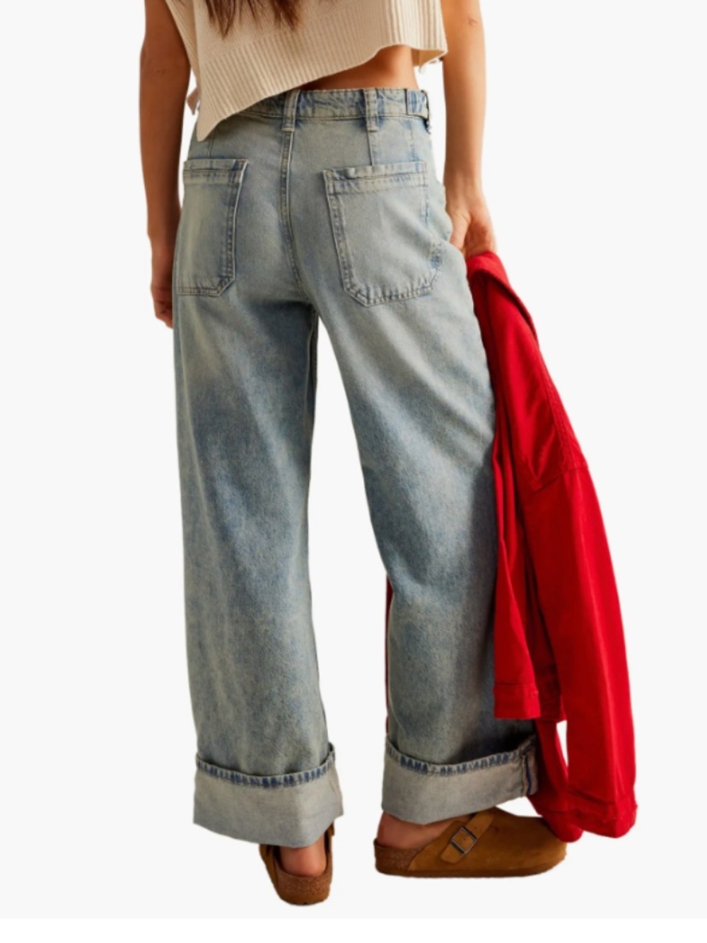 We the Free Palmer Cuffed Baggy Jeans SIZE 32